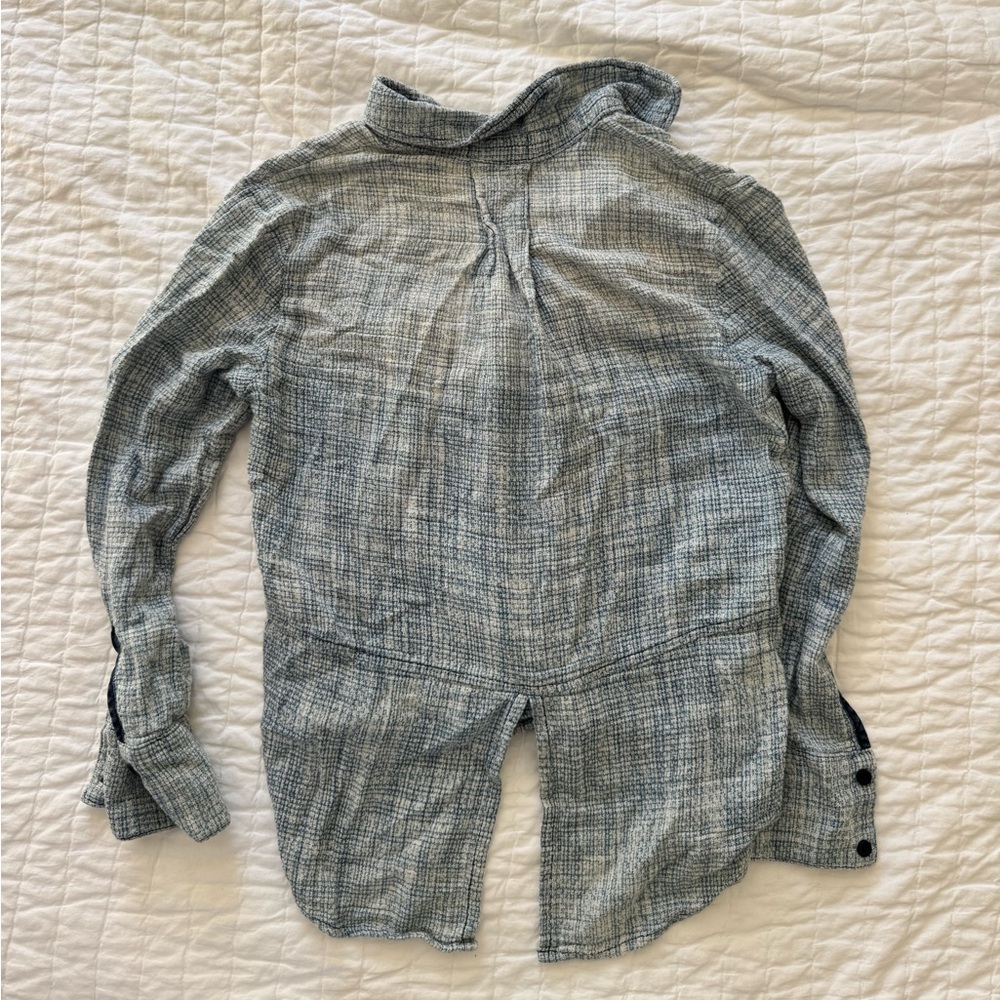 Cloth & Stone Textured Blue Shirt - 100% Cotton - Picture 6 of 6